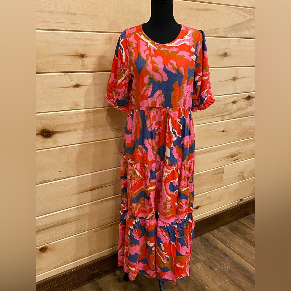 Mister Zimi Lottie Midi Sugar Maple Bright Dress NWT  - size 6 US